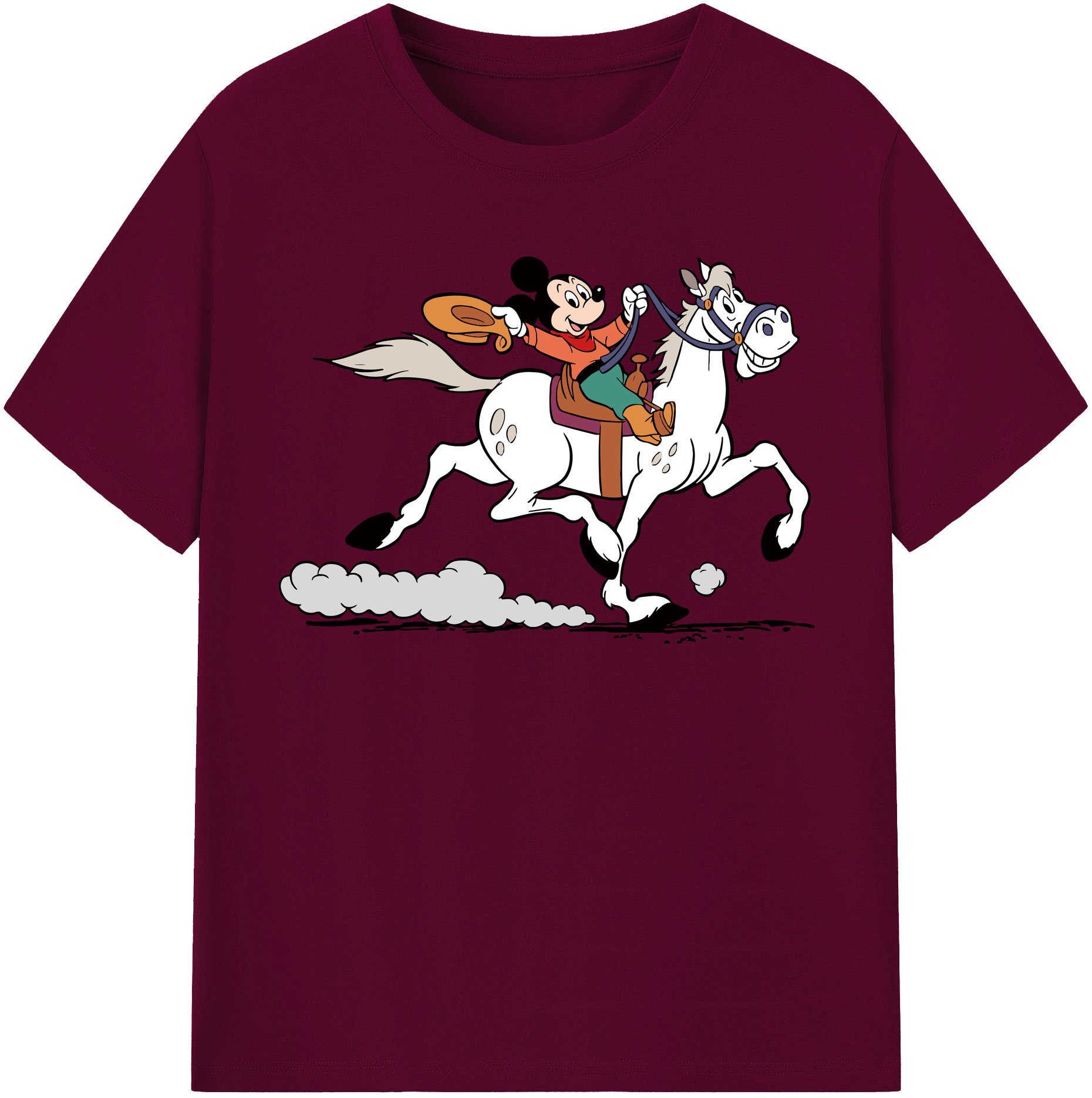 （画像用） ミッキーマウス Mickey Mouse レディースカジュアルプリントTシャツ（綿100％）